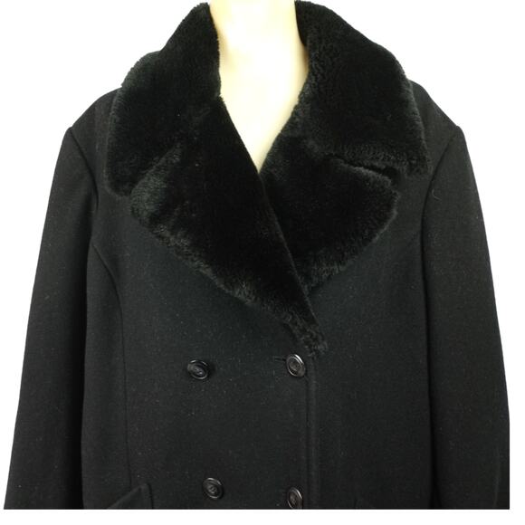 Wool and Silk Reversable Coat with Faux Fur - XL - CAROLINA COLORS - Picture 4 of 10